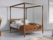 four poster country bed walnut