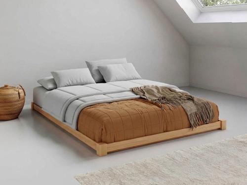 low loft bed beech