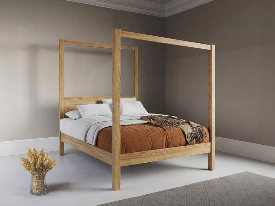 New Forest Four Poster Bed Oak
