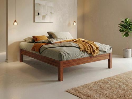 Platform Bed (No Headboard / Space Saver) Sapele